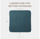Baby Muslin Blanket, Large 40" X 40" By Comfy Cubs - Neptune