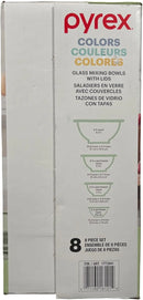 8 Piece Glass Mixing Bowl Set with Lids - Clear