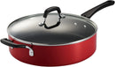 5.5 Quart Nonstick Deep Sauté Frying Pan - Red