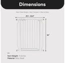 Walk-Thru Safety Gate for Baby and Pets - White