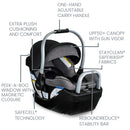 Willow SC Infant Car Seat - Rear Facing Car Seat with Alpine Base - Pindot Onyx