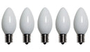 Santas Forest 25981 LED Filament Retro Replacement Bulb, Opaque, C9, White