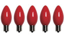 Santas Forest 25982 LED Filament Retro Replacement Bulb, Opaque, C9, Red