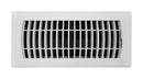 Tru Aire 4 in. H X 10 in. W 1-Way Powder Coat White ABS Plastic Floor Diffuser