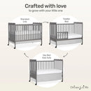 Carson Classic 3-in-1 Convertible Crib in Steel Grey Storm Grey