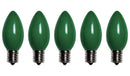 Santas Forest 25985 LED Filament Retro Replacement Bulb, Opaque, C9, Green