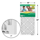 NaturalAire 16 in. W X 32 in. H X 1 in. Synthetic 8 MERV Pleated Air Filter 1 pk, Pack of 12