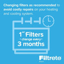 Filtrete 20 in. W X 30 in. H X 1 in. 1000 MPR Pleated Air Filter 2 pk, Pack of 3
