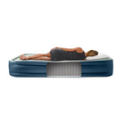 Elevated 18" Pillow Rest Queen Air Mattress - Off-White/Blue