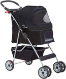 Folding Pet Stroller - Black
