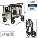 XC+Evo Luxury Comfort Stroller Wagon 4 Passenger - Mocha