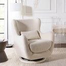 Solstice Swivel Glider - Ivory Boucle w/Ivory Wood Base