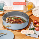 5.5 Quart Ceramic Non-Stick Sauté Pan - Cornflower Blue