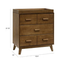 Scoot 3-Drawer Changer Dresser - Natural Walnut
