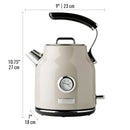 Dorset 1.7L Stainless Steel Electric Kettle - Putty: Tea Kettle with Overheat Protection & 360° Rotating Base