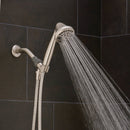 Oxygenics PowerFlow Brushed Nickel ABS Plastic 3 settings Handheld Showerhead 1.75 gpm