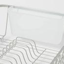 Large Steel Dish Drainer Brushed Nickel - ™: Freestanding Dish Drying Rack with Utensil Holder
