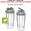 Personal Blender - Two 828ml Cups - 300W - Black