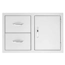 Summerset 33" 2-Drawer & Access Door Combo Masonry Frame Return