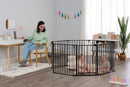 2-in-1 Play Yard Configurable Metal Safety Gate - Black