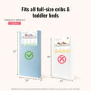 2 in 1 Little Lullaby Crib and Toddler Mattress - Blue Floral