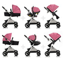 Pivot Modular Travel System with LiteMax Infant Car Seat with Anti-Rebound Bar - Dusty Rose