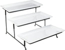 3-Tier Ceramic Serving Plate Set - White