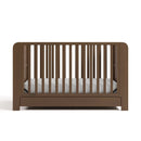 Convertible 4-in-1 Bookshelf Crib with Drawer - Hazelnut
