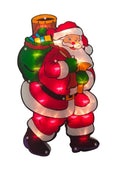 Santas Forest 60973 Santa, 10 in W, Plastic, Colorful, Mini Bulb, Internal Light, Pack of 12