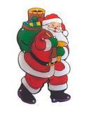 Santas Forest 60973 Santa, 10 in W, Plastic, Colorful, Mini Bulb, Internal Light, Pack of 12