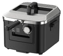 Mainstays 4L Electric Deep Fryer, Matte Black,  Stainless Lid, 1800W