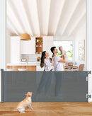 118" Retractable Baby Gates Extra Wide - Gray