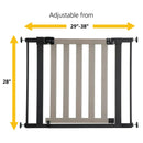 Wood-and-Metal Flat Slat Gate - Grey
