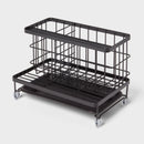 Top of Kitchen Sink Sponge Brush and Caddy Organizer - Black