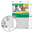 NaturalAire 14 in. W X 25 in. H X 1 in. Synthetic 8 MERV Pleated Air Filter 1 pk, Pack of 12