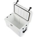 45 Quart Portable Hard Cooler Insulated Ice Chest Keeps Cool for Up to 6 Days-White