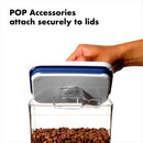 POP 1.1qt Plastic Short Small Square Food Storage Container White