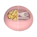 Insulated Leakproof Bowl with Collapsible Utensils - Blush Pink