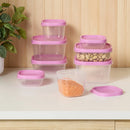 16pc Plastic Food Storage Container Set - Pink
