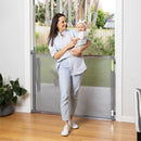 71" Wide x 41" Tall Retractable Baby Gate - 3123 - Gray