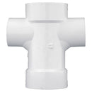 Charlotte Pipe Schedule 40 3 in. Hub X 3 in. D Hub PVC Reducing Double Fixture Fitting Tee 1 pk