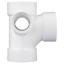 Charlotte Pipe Schedule 40 3 in. Hub X 3 in. D Hub PVC Reducing Double Fixture Fitting Tee 1 pk