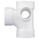 Charlotte Pipe Schedule 40 3 in. Hub X 3 in. D Hub PVC Reducing Double Fixture Fitting Tee 1 pk