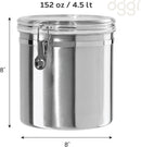 Jumbo Stainless Steel Kitchen Canister - Stainless Steel