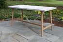 Outdoor Interiors, Ivory Composite & Antique Wash Counter Height Table
