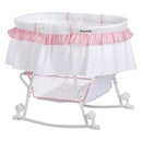 Lacy Portable 2-in-1 Bassinet & Cradle, Pink/White