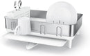 Simplehuman Steel Frame Dish Rack - White and Stainless