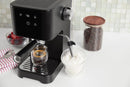 15 Bar, 2-Cup Black Matte Espresso Machine