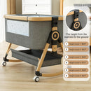 3 in 1 Baby Bassinet - Brown & Black