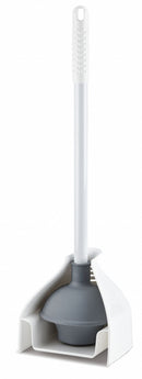 Libman Plunger and Caddy, 5 in Cup Dia., 18" Handle Length, Rubber Plunger Material - 598